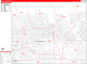 Rancho Cucamonga  Wall Map Red Line Style